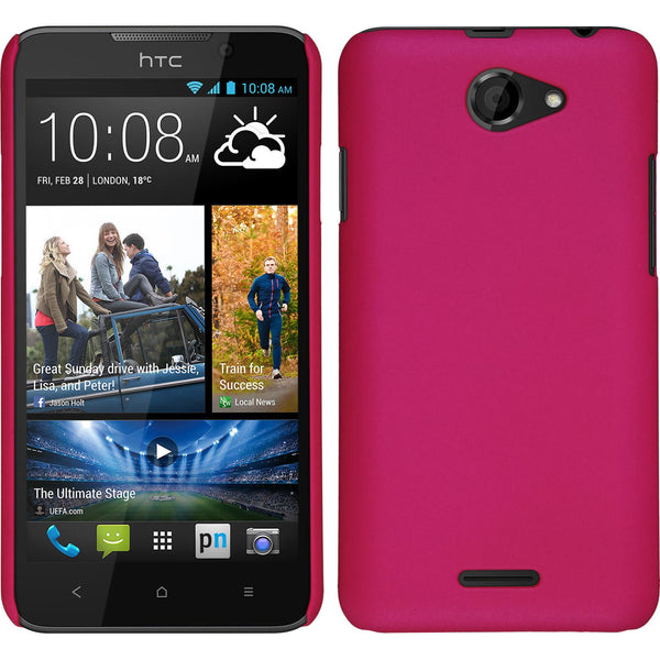 Hardcase für HTC Desire 516 gummiert pink