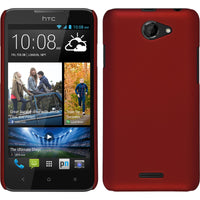 Hardcase für HTC Desire 516 gummiert rot