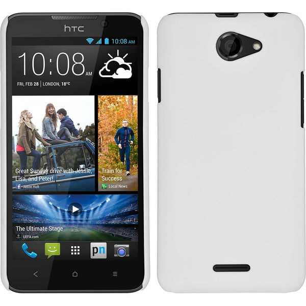 Hardcase für HTC Desire 516 gummiert weiß
