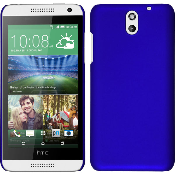 Hardcase für HTC Desire 610 gummiert blau