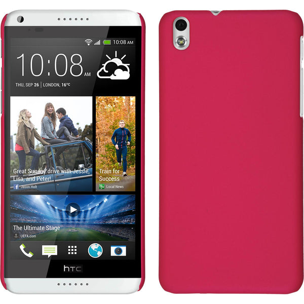 Hardcase für HTC Desire 816 gummiert pink