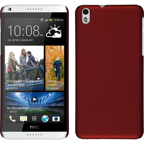 Hardcase für HTC Desire 816 gummiert rot