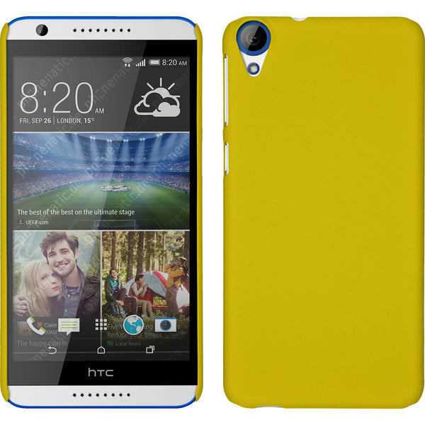 Hardcase für HTC Desire 820 gummiert gelb