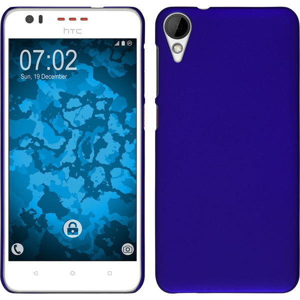 Hardcase für HTC Desire 825 gummiert blau
