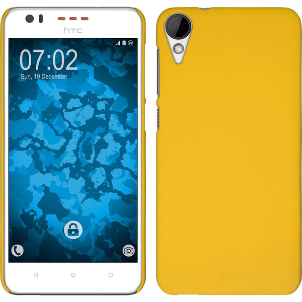 Hardcase für HTC Desire 825 gummiert gelb