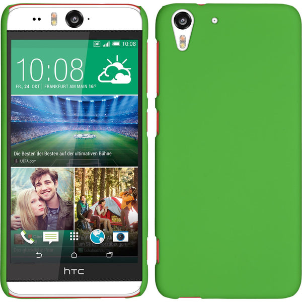 Hardcase für HTC Desire Eye gummiert grün