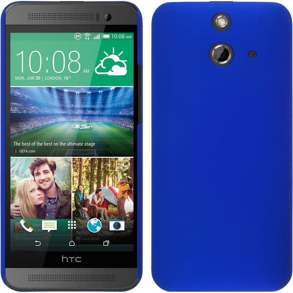 Hardcase für HTC One E8 gummiert blau