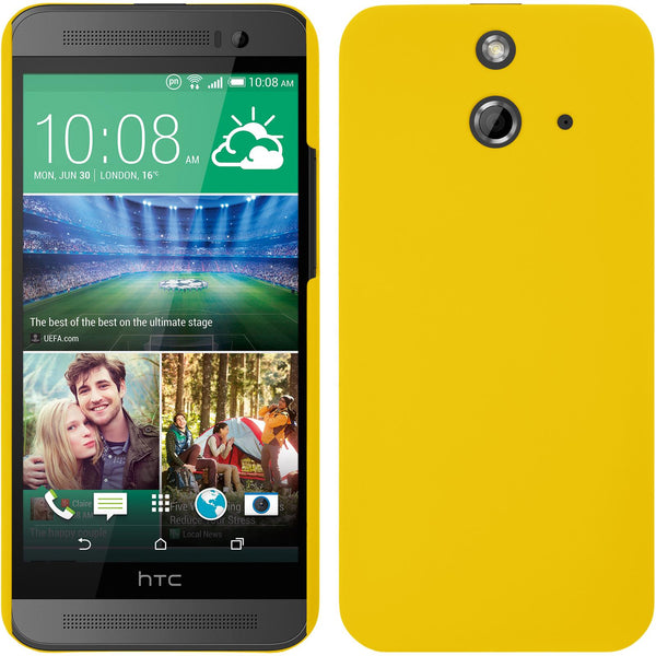 Hardcase für HTC One E8 gummiert gelb