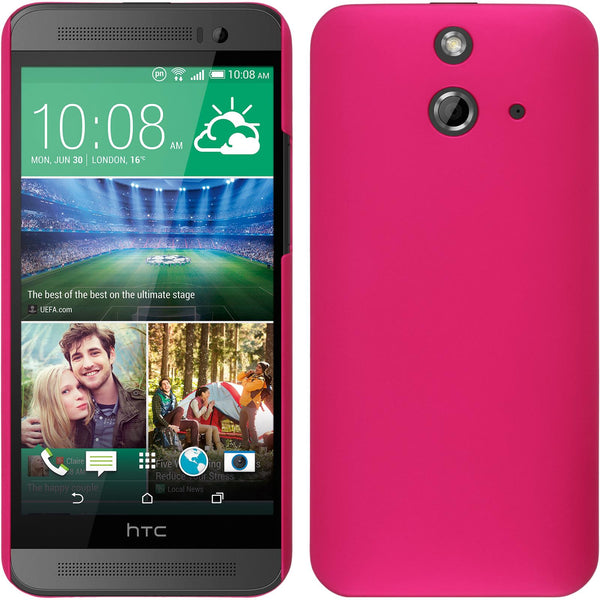 Hardcase für HTC One E8 gummiert pink