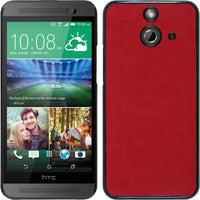 Hardcase für HTC One E8 Lederoptik rot