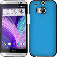 Hardcase für HTC One M8 Carbonoptik blau
