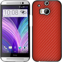 Hardcase für HTC One M8 Carbonoptik rot