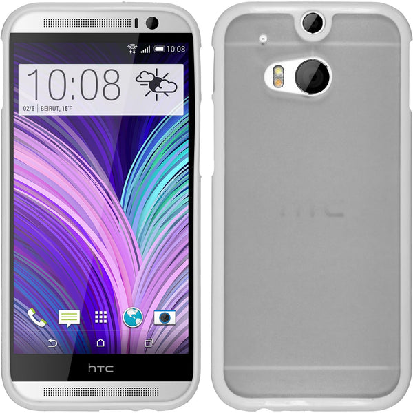 Hardcase für HTC One M8 Frame weiﬂ