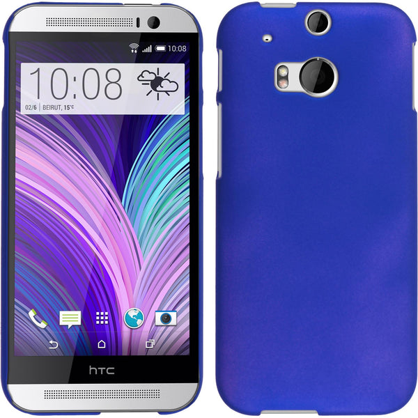 Hardcase für HTC One M8 gummiert blau