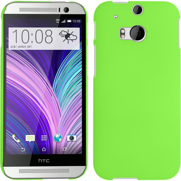 Hardcase für HTC One M8 gummiert grün