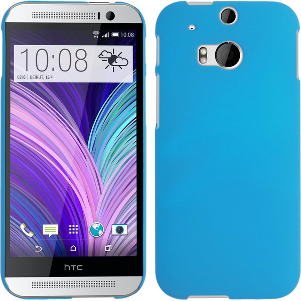 Hardcase für HTC One M8 gummiert hellblau