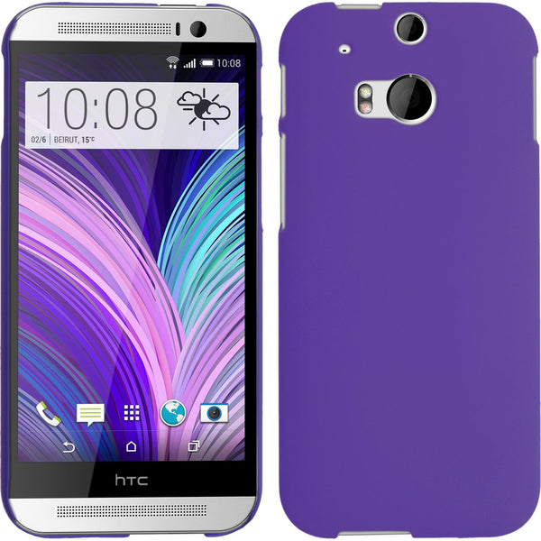 Hardcase für HTC One M8 gummiert lila