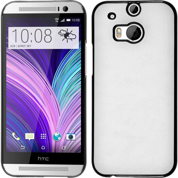 Hardcase für HTC One M8 Lederoptik weiß
