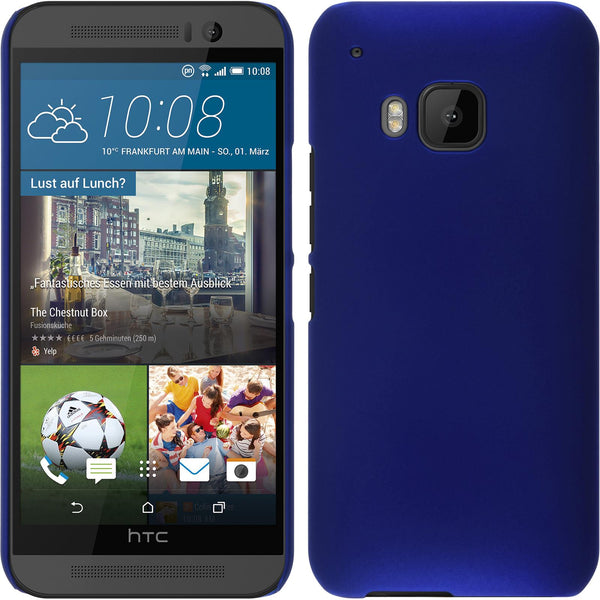 Hardcase für HTC One M9 gummiert blau