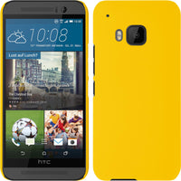 Hardcase für HTC One M9 gummiert gelb