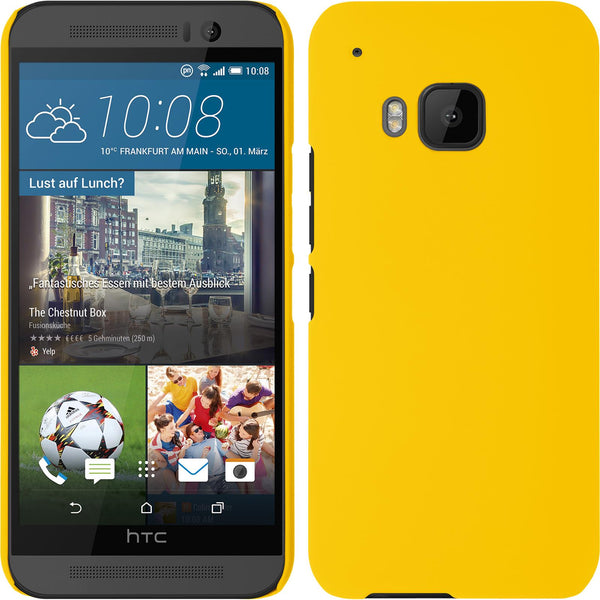 Hardcase für HTC One M9 gummiert gelb