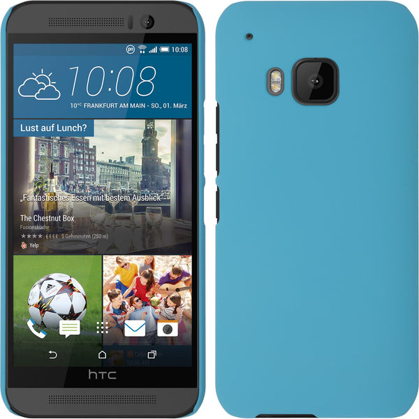 Hardcase für HTC One M9 gummiert hellblau