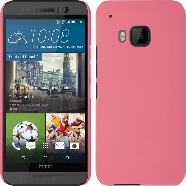 Hardcase für HTC One M9 gummiert rosa