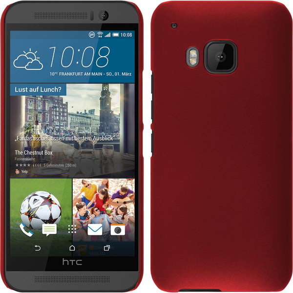 Hardcase für HTC One M9 gummiert rot