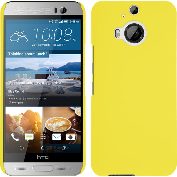 Hardcase für HTC One M9 Plus gummiert gelb