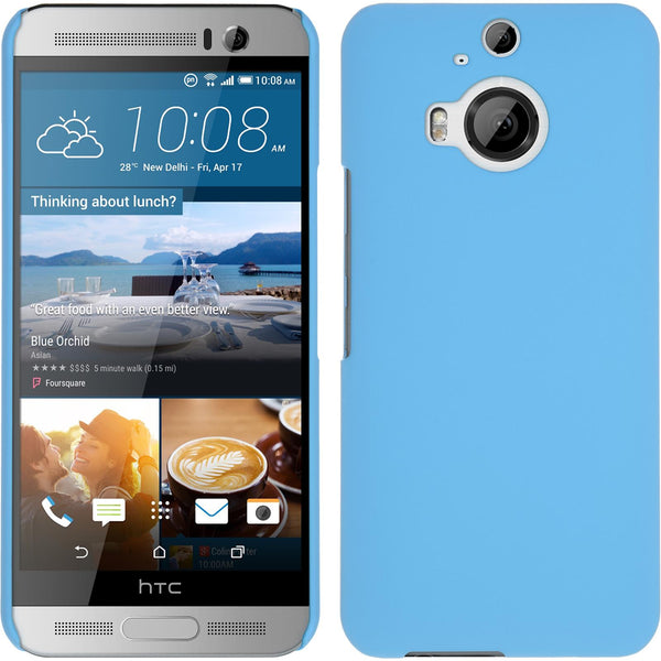 Hardcase für HTC One M9 Plus gummiert hellblau