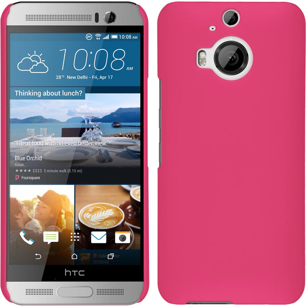 Hardcase für HTC One M9 Plus gummiert pink