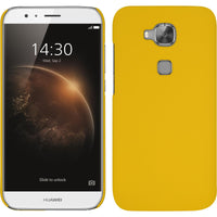 Hardcase für Huawei G8 gummiert gelb