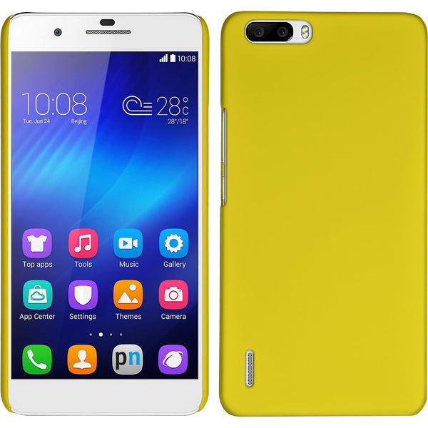 Hardcase für Huawei Honor 6 Plus gummiert gelb