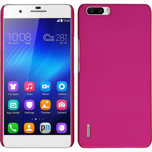 Hardcase für Huawei Honor 6 Plus gummiert pink