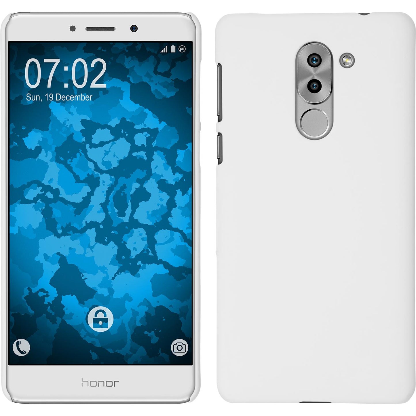 Hardcase für Huawei Honor 6x gummiert weiﬂ