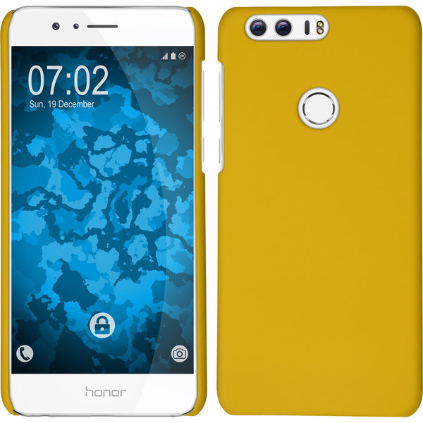 Hardcase für Huawei Honor 8 gummiert gelb