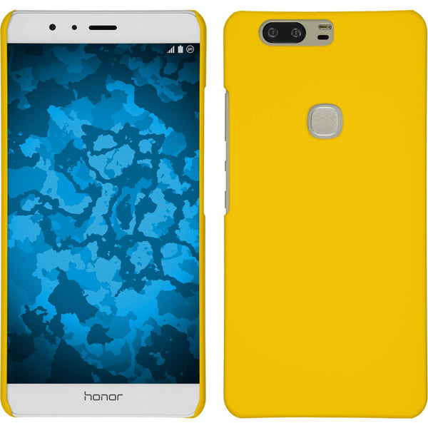 Hardcase für Huawei Honor V8 gummiert gelb
