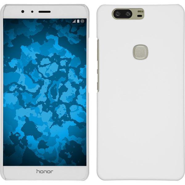 Hardcase für Huawei Honor V8 gummiert weiﬂ