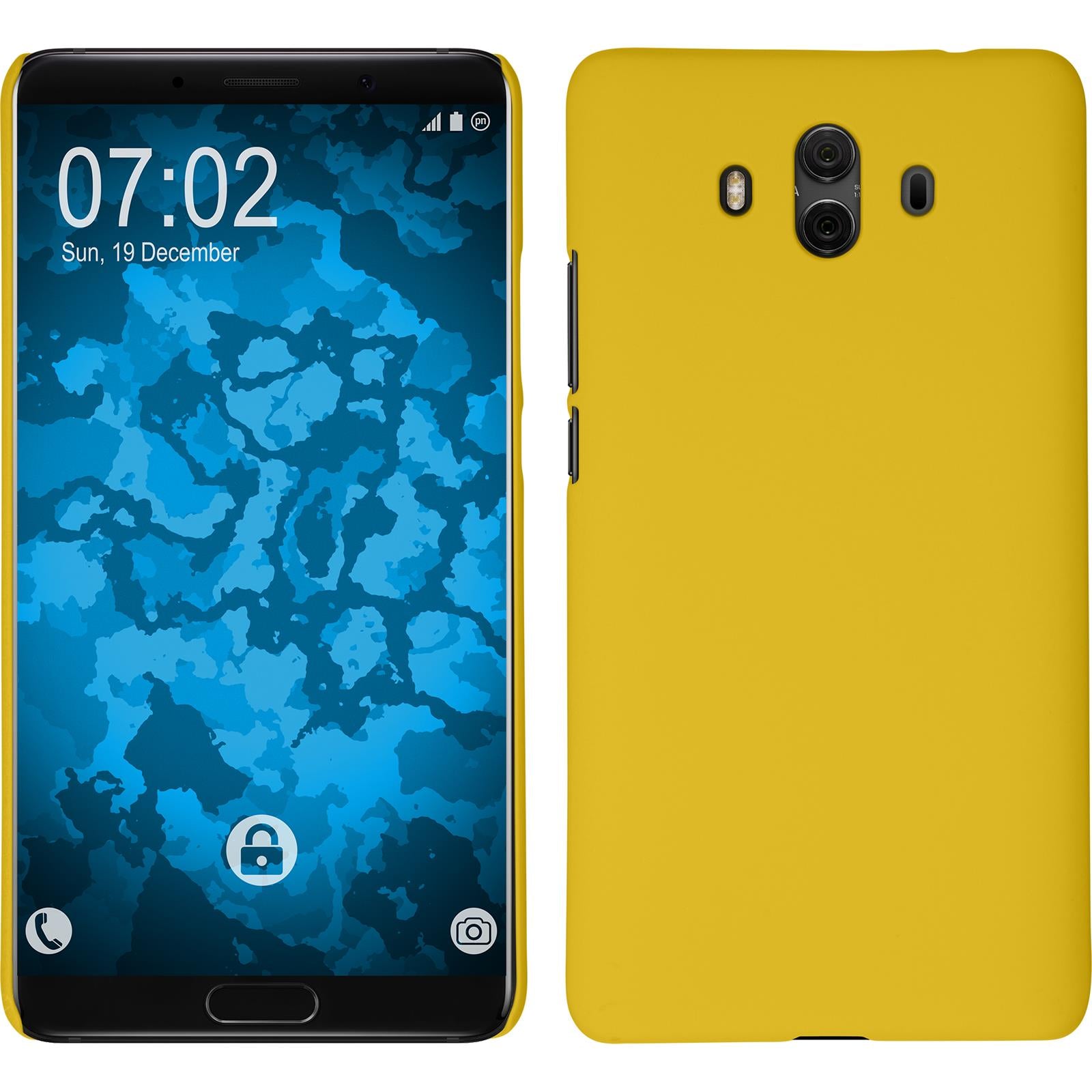 Hardcase für Huawei Mate 10 gummiert gelb