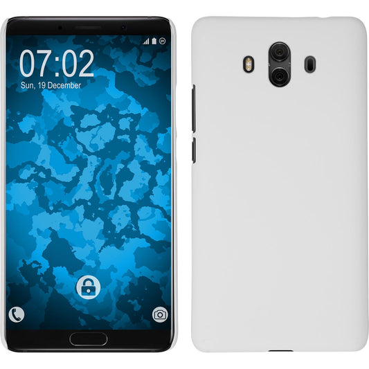 Hardcase für Huawei Mate 10 gummiert weiﬂ