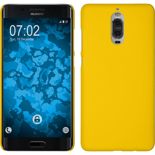 Hardcase für Huawei Mate 9 Pro gummiert gelb