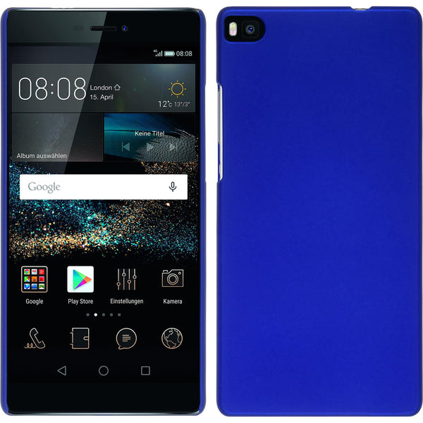 Hardcase für Huawei P8 gummiert blau
