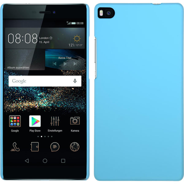 Hardcase für Huawei P8 gummiert hellblau