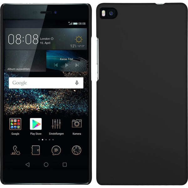 Hardcase für Huawei P8 gummiert schwarz