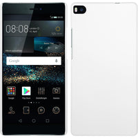 Hardcase für Huawei P8 gummiert weiﬂ