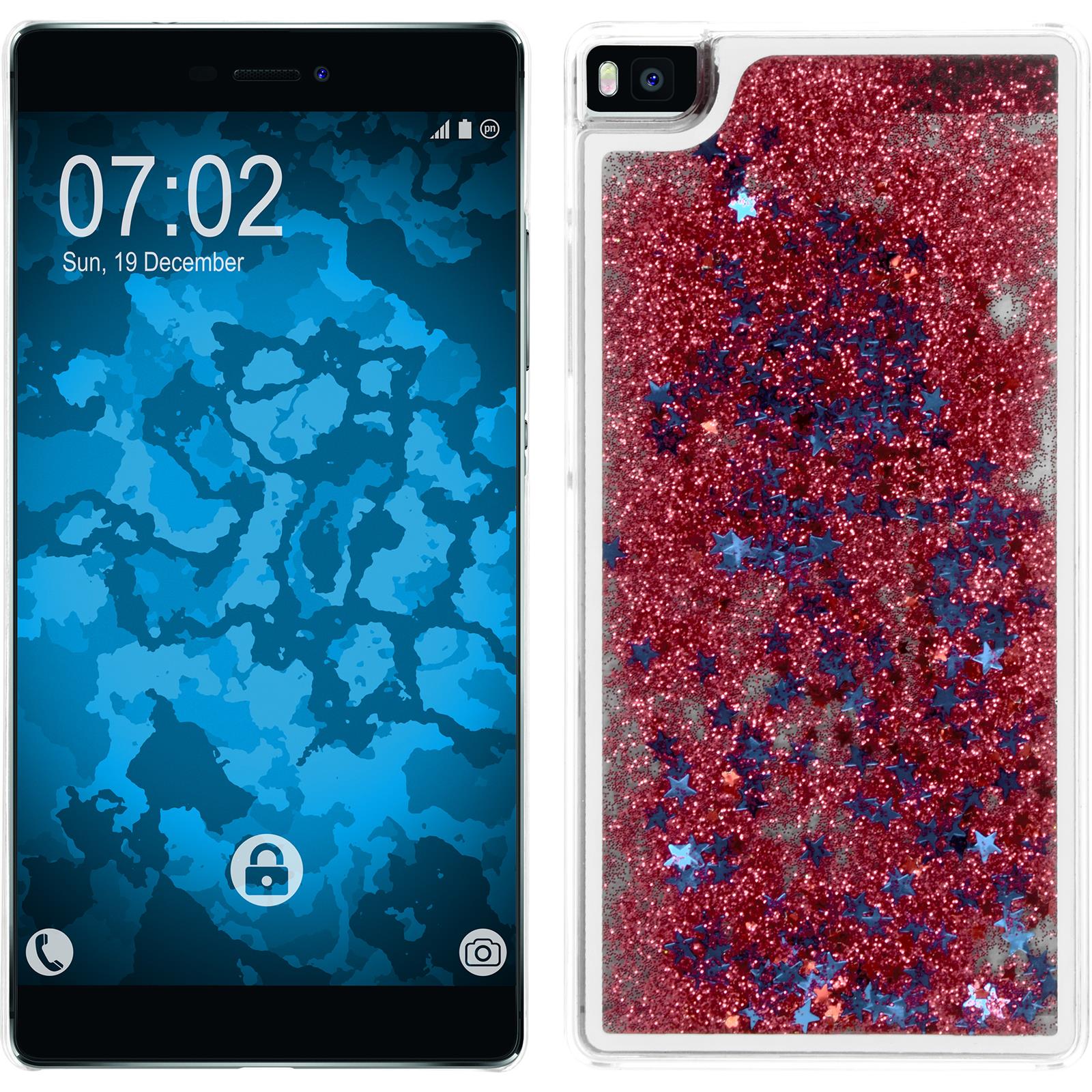 Hardcase für Huawei P8 Stardust rot