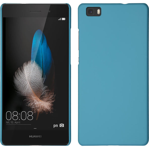 Hardcase für Huawei P8 Lite 2015 (1.Gen.) gummiert hellblau