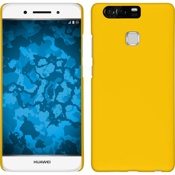 Hardcase für Huawei P9 gummiert gelb