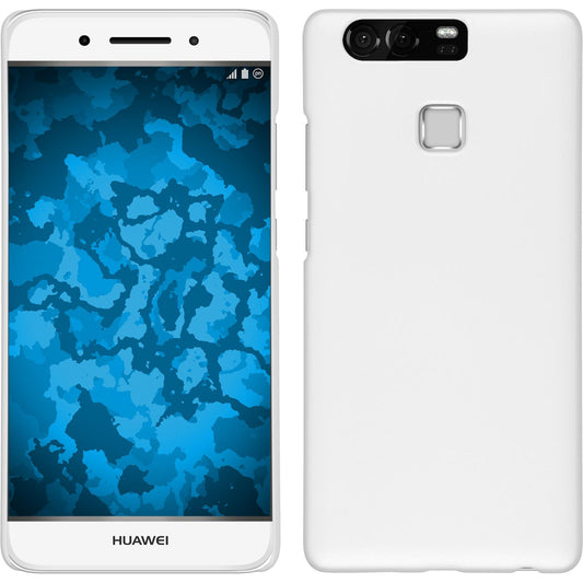 Hardcase für Huawei P9 gummiert weiﬂ