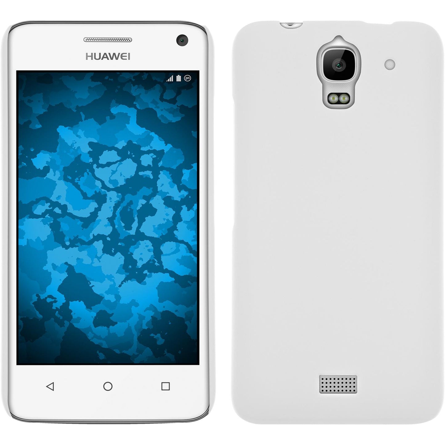 Hardcase für Huawei Y360 gummiert weiﬂ